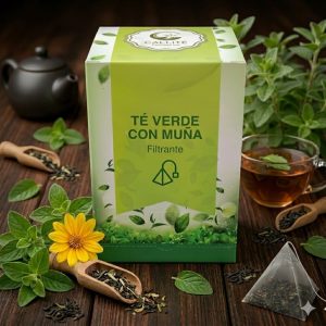 TÉ VERDE CON MUÑA CAJA X 10 FILTRANTES