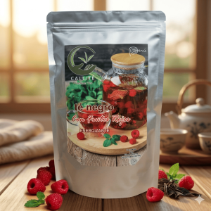 TÉ NEGRO ROLADO CON FRUTOS ROJOS 75g