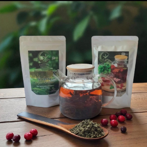 (OFERTA 2) TETERA DE BOROSILICATO DE 500ml + 02 TÉS  ROLADOS DE 75g. DE TU PREFERENCIA